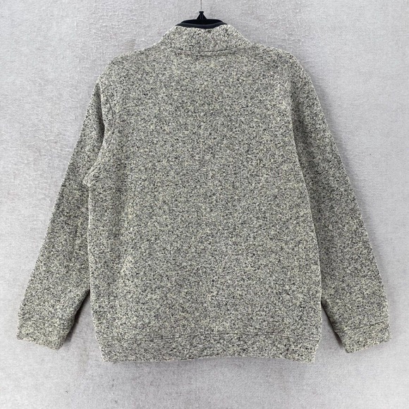 Eddie Bauer Fleece Henley Pullover Mens XL Radiator Snap Front Sweater Gray NICE - Picture 2 of 12